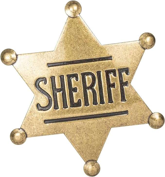 Metal Sheriff cowboy Badge for vests